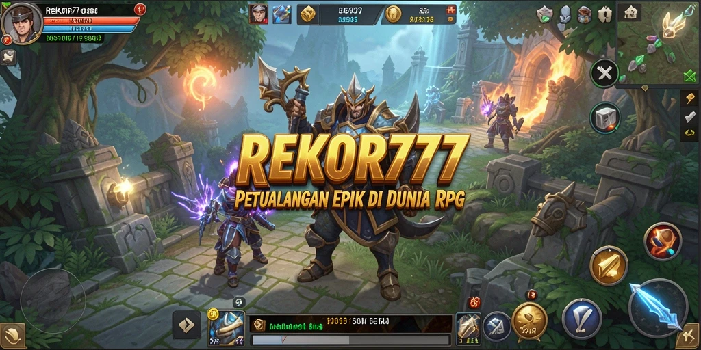 Tangkapan layar dari gameplay seru di REKOR777 yang menunjukkan pertarungan RPG.